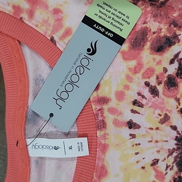 Ideology Tie Dye Elbow Sleeve Crew Neck Top Size XL - Picture 4 of 11